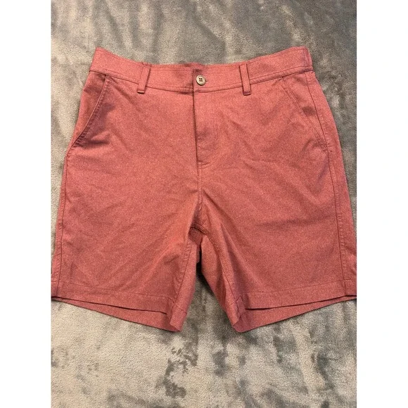 32 Degrees Shorts Mens Medium Red Stretch Performance Heathered Active Casual - Picture 1 of 4